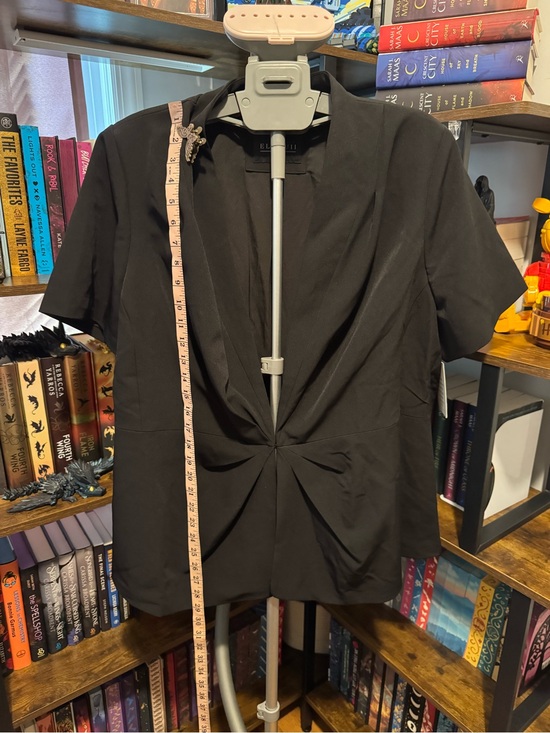 Eloquii Jackets & Blazers - Eloquii Black Twist-Front Short Sleeve Blazer